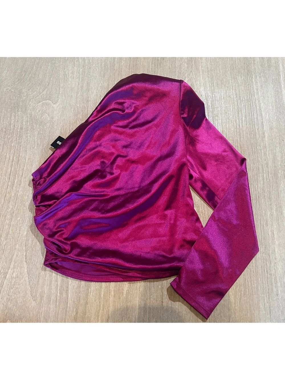 NWT Express Magenta 2-Piece Set – One-Shoulder Crop Top & Slit Midi Skirt Small